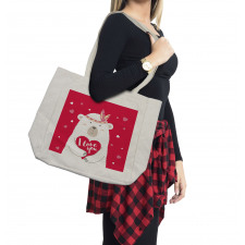 Bear Holding a Heart Shopping Bag