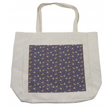 Snow and Cartoon Deer Shopping Bag