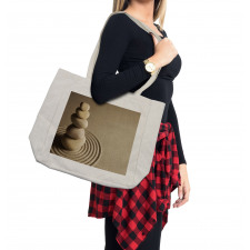 Balancing Stones on Sand Theme Shopping Bag