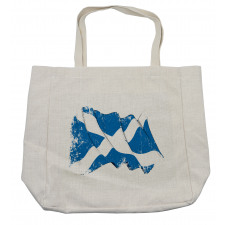 Waving Scotch Flag Emblem Shopping Bag