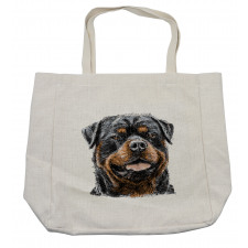 Hand Drawn Image of Dog Shopping Bag