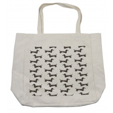 Dogs Pattern Lines Shopping Bag