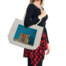 Grunge Nostalgic Book Shopping Bag