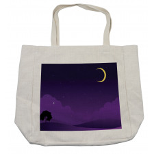 Nightfall with the Moon Shopping Bag