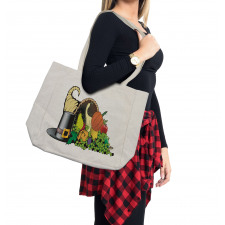 Cornucopia Motif Shopping Bag