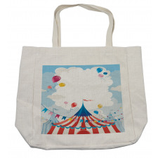 Circus Day Canvas Tent Shopping Bag