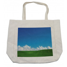Puffy Clouds Nature Theme Shopping Bag