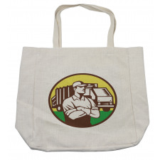 Man with Folded Arms Shopping Bag