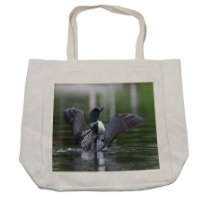 Image of Common Loon on Water Shopping Bag