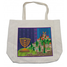 Hanukkah Night Menorah Shopping Bag