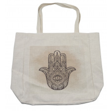 Palm Shaped Folk Ornate Shopping Bag