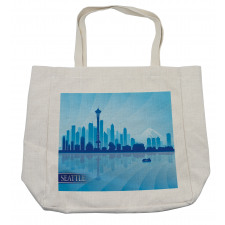 Shadowy Urban Scene Shopping Bag