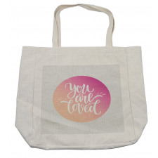 Calligraphy in Ombre Shopping Bag