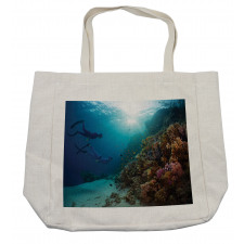 Exploration Coral Reef Wall Shopping Bag