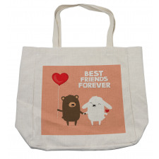 Doodle Bear and Rabbit Shopping Bag