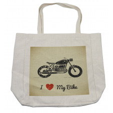 Grunge Flat Motorcycle Shopping Bag