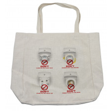 Toilet Bowls Warning Shopping Bag