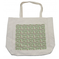 Abstract Tulips Pattern Shopping Bag