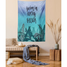 Swim in Every Ocean on Ombre Tapestry