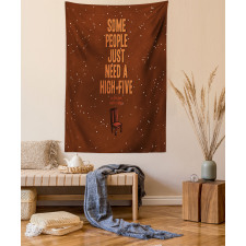 Funny High 5 in Face Words Tapestry