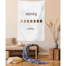 Morning Loading Coffee Cups Tapestry