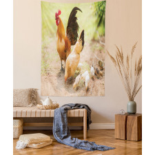 Chicken Family Photo Tapestry