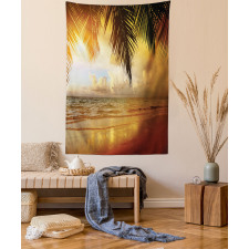 Sunset Caribbean Palms Tapestry