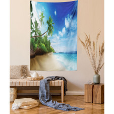 Beach Sunset and Waves Tapestry