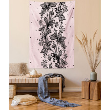 Botanical Lace Look Motif Tapestry