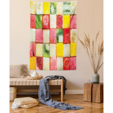 Square Slices of Fresh Food Tapestry