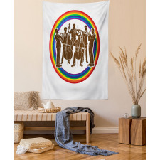 Musicians in Rainbow Circle Tapestry