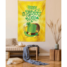 Beer Clover Leprechaun Tapestry