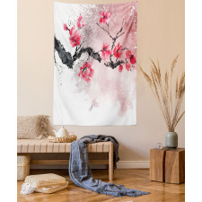 Watercolor Floral Art Tapestry