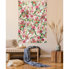 Roses Berries Bouquet Art Tapestry