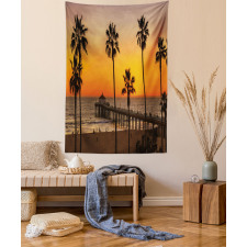 Manhattan Ocean Dusk Tapestry