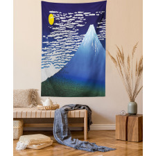 Nighttime Mountainous Area Tapestry