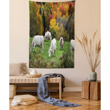 Cows on Autumn Hill Tapestry