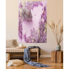 Rabbit Lilac Blossom Tapestry