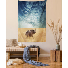 Rhino Dramatic Cloudy Sky Tapestry