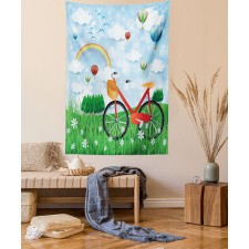 Spring Landscape with Bike Tapestry