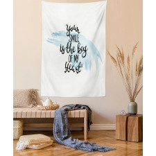 Romantic Words Brushstrokes Tapestry