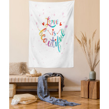 Love is Rainbow Art Tapestry