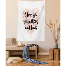 Love Words on Dotwork Heart Tapestry