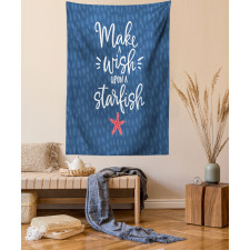 Nautical Text with Starfish Tapestry