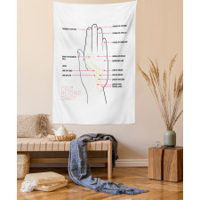 Palm Reading Chart Design Tapestry