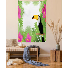 Exotic Plants and Bird Tapestry