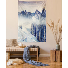 Snowy Winter View Tapestry