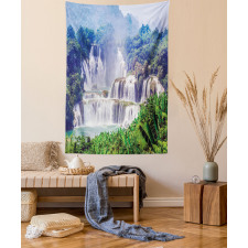 Waterfall Tropical Plant Tapestry