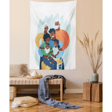 Happy Family Scene Tapestry