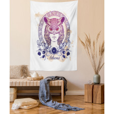 Greekic Owl Woman Tapestry